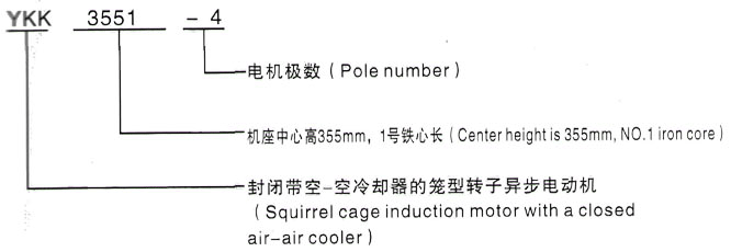 YKK系列(H355-1000)高压YJTG-180L-4A/22KW三相异步电机西安泰富西玛电机型号说明